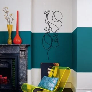 Love Gesture Wall Art Couple Home Decor Two Face Wall Hanging