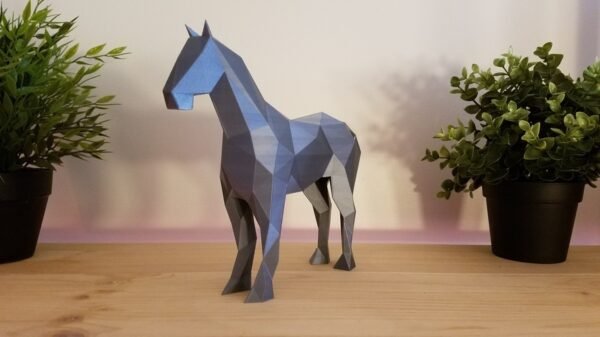 Low Poly Horse Sculpture Figurine