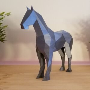 Low Poly Horse Sculpture Figurine