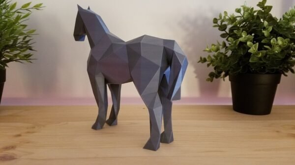 Low Poly Horse Sculpture Figurine