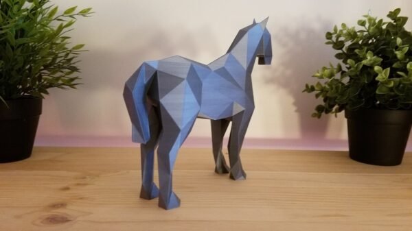 Low Poly Horse Sculpture Figurine