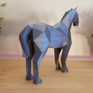 Low Poly Horse Sculpture Figurine