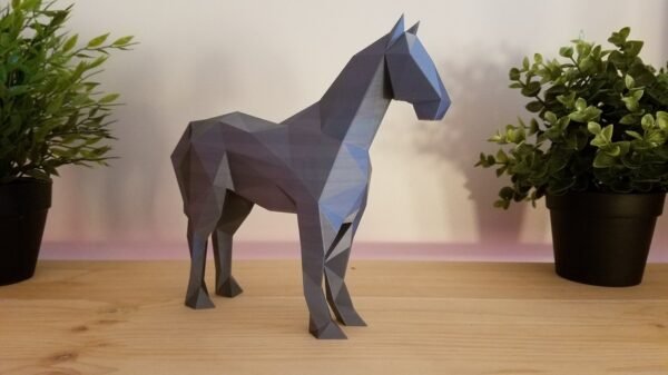 Low Poly Horse Sculpture Figurine