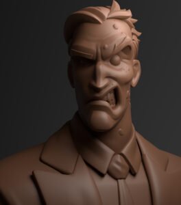 Harvey Dent Two-Face Bust 3d printed