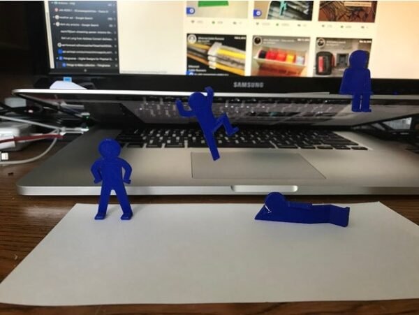 3D Printed Abstract Person Desk Decor Set Office Mother’s Day gifts Climbing Sitting Laying Standing Person Thin Man