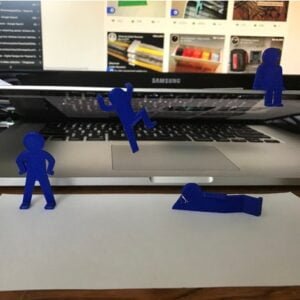 3D Printed Abstract Person Desk Decor Set Office Mother’s Day gifts Climbing Sitting Laying Standing Person Thin Man