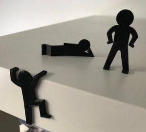 3D Printed Abstract Person Desk Decor Set Office Mother’s Day gifts Climbing Sitting Laying Standing Person Thin Man