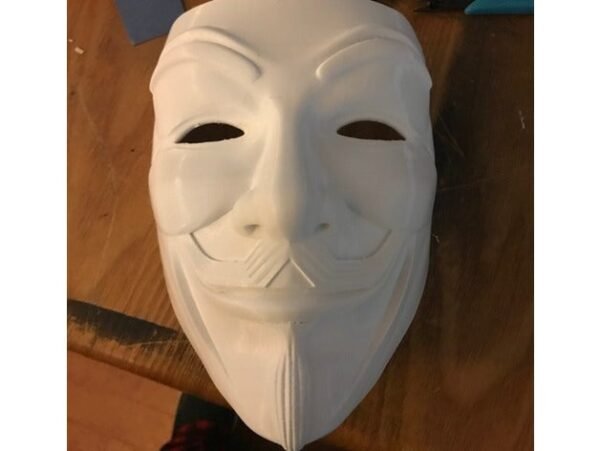 Anonymous mask - Guy Fawkes mask - V for Vendetta mask - Freedom mask - Collectible