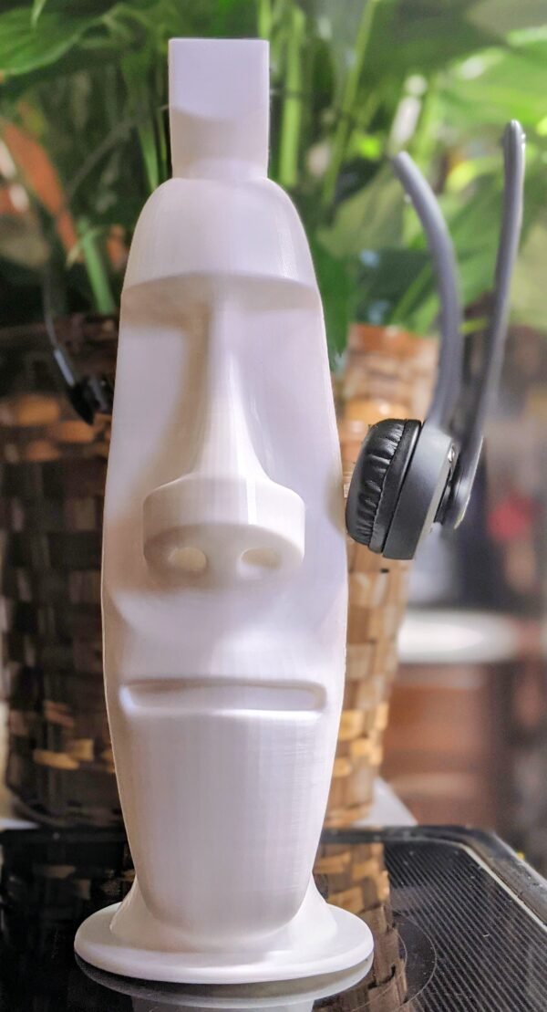Easter Island Moai Statue Headphone Rack Pacific / Polynesian Archipelago-Themed Headset Hanger Stand