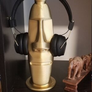 Easter Island Moai Statue Headphone Rack Pacific / Polynesian Archipelago-Themed Headset Hanger Stand