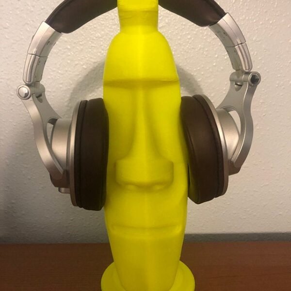 Easter Island Moai Statue Headphone Rack Pacific / Polynesian Archipelago-Themed Headset Hanger Stand
