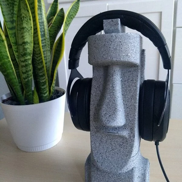 Headphone Stand Easter Island Style Moai Statue Rack