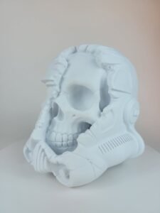 3D Printed 8" Star Wars Inspired Deathtrooper Stormtrooper Skull Model Display