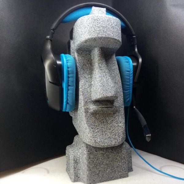 Headphone Stand Easter Island Style Moai Statue Rack