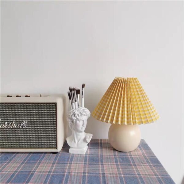 Statue Head David Sculpture Resin Pen Holder Desk Organizer Makeup Brush Flower Pot Vase Gift for Mom