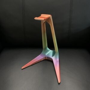 SPECIAL ADDITION Headphone Stand RAINBOW VARIANT Minimalistic Headphone Stand is a heavy-duty universal headphones stand. While weighing about 167 gm; the sturdy infill, one-piece construction, and even weight distribution allow it to support even the heaviest sets of headphones with ease.