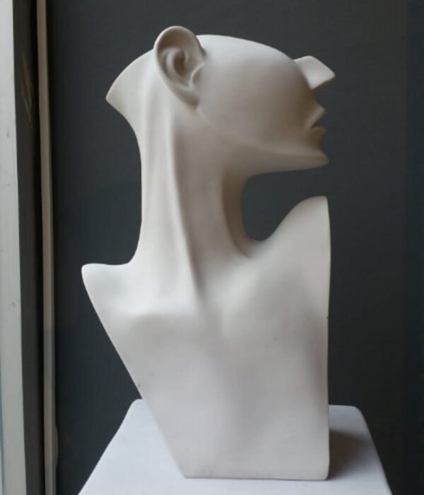 Modern Woman Head Bust Statue, Face Sculpture for Home Decor Gifting