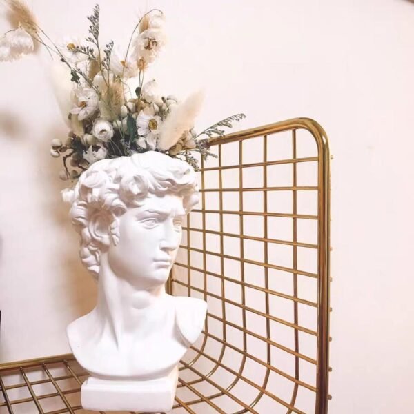 Statue Head David Sculpture Resin Pen Holder Desk Organizer Makeup Brush Flower Pot Vase Gift for Mom