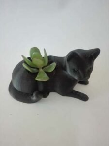 Artisans Cat Planter for office tabletop desk decor