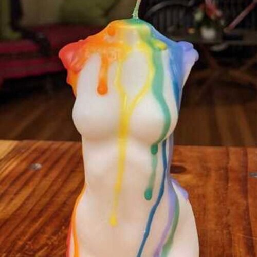 Scented Diy Rainbow Drizzle Woman Torso Candle