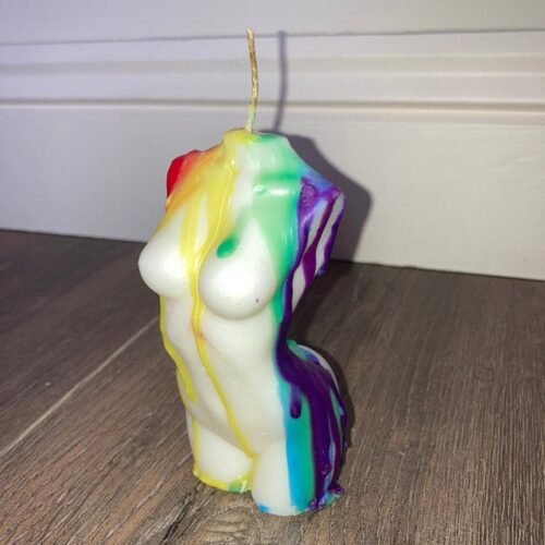 Scented Diy Rainbow Drizzle Woman Torso Candle