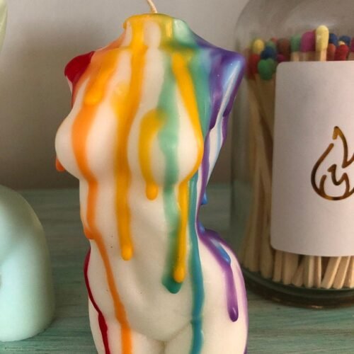 Scented Diy Rainbow Drizzle Woman Torso Candle
