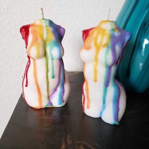 Scented Diy Rainbow Drizzle Woman Torso Candle
