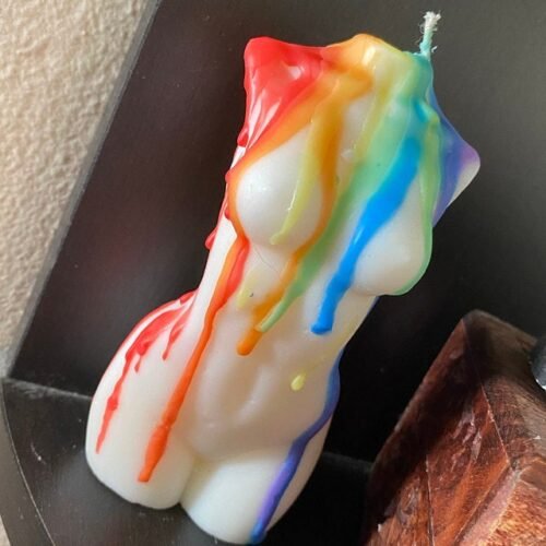 Scented Diy Rainbow Drizzle Woman Torso Candle
