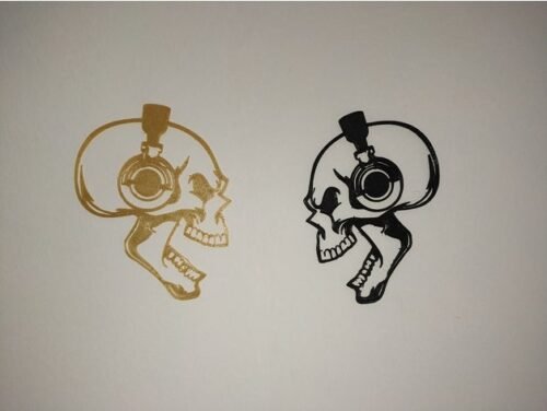 SKULL With Headphone Wall Art Decoration