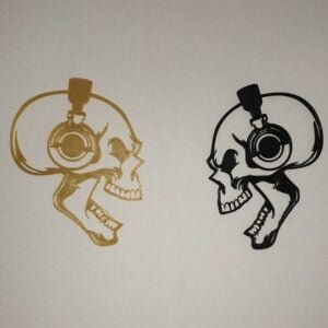 SKULL With Headphone Wall Art Decoration