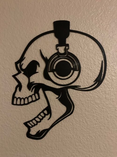 SKULL With Headphone Wall Art Decoration