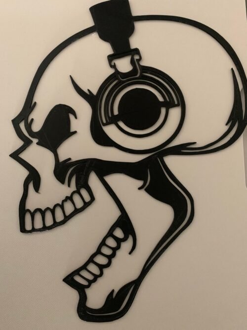 SKULL With Headphone Wall Art Decoration