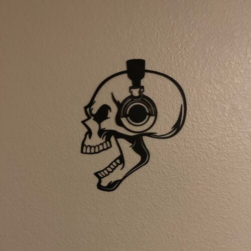 SKULL With Headphone Wall Art Decoration