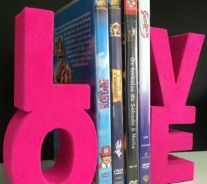 LOVE - 3D Library Bookends / Brackets Gift for Book Lovers Christmas Gift
