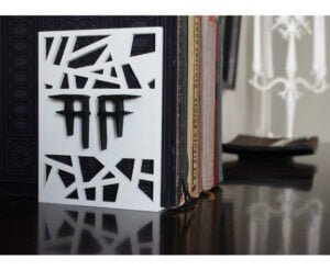 Book - 3D Library Bookends Brackets Gift for Book Lovers Gift