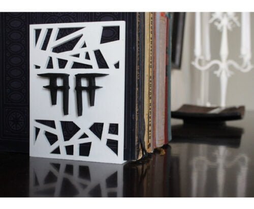 Book - 3D Library Bookends Brackets Gift for Book Lovers Gift