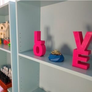 LOVE - 3D Library Bookends / Brackets Gift for Book Lovers Christmas Gift