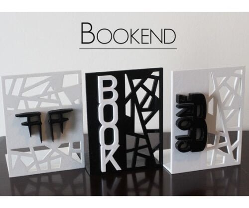 Book - 3D Library Bookends Brackets Gift for Book Lovers Gift