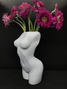 Woman Torso Statue Vase 20 cm High