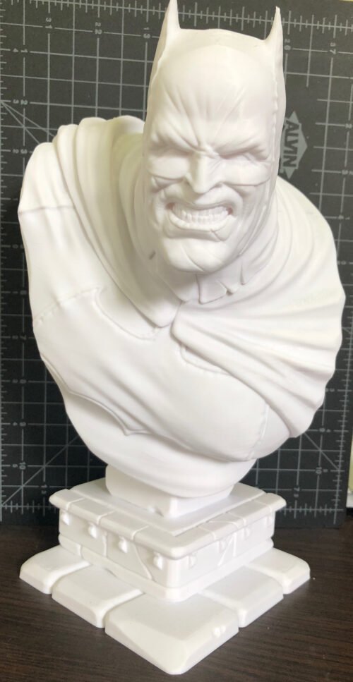 The Dark Knight Batman Angry Bust 3D Printed