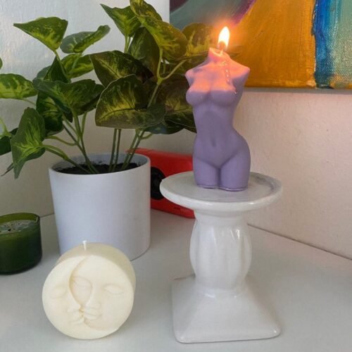 Sun and Moon Face Candle Soy Wax Premium