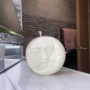 Sun and Moon Face Candle Soy Wax Premium