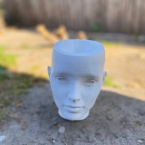 Human Head Planter Female Face Pot