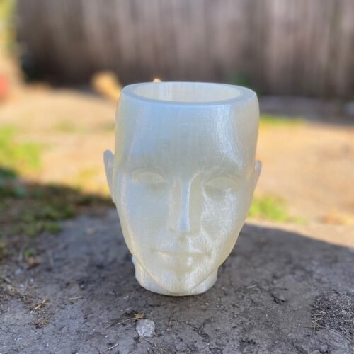 Human Head Planter Female Face Pot