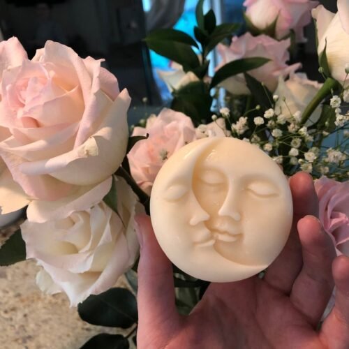 Sun and Moon Face Candle Soy Wax Premium