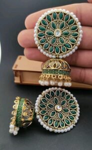 green jhumar jhumka