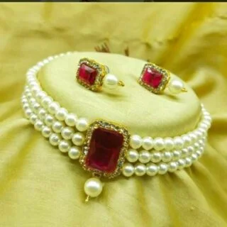 Stone Pearl choker set