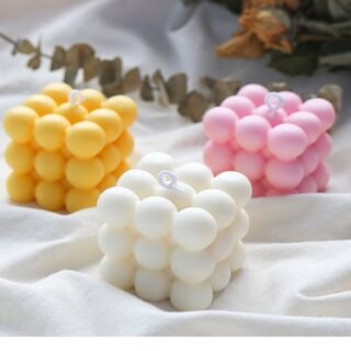 3D Magic Big Cube Candle Mold, 2 sizes Bubbles ball Candle Silicone Mold, DIY Handmade Soap mold, Chocolate cake, candle craft supplies