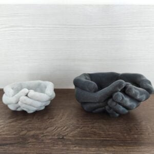 Cupped Hands Plant Pot with Drainage Holes - Hand Bowl - Storage Tray - Organizer - Hands Planter - Jewelry Holder