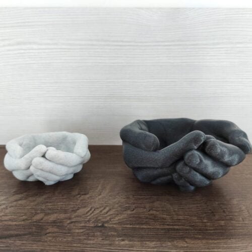 Cupped Hands Plant Pot with Drainage Holes - Hand Bowl - Storage Tray - Organizer - Hands Planter - Jewelry Holder